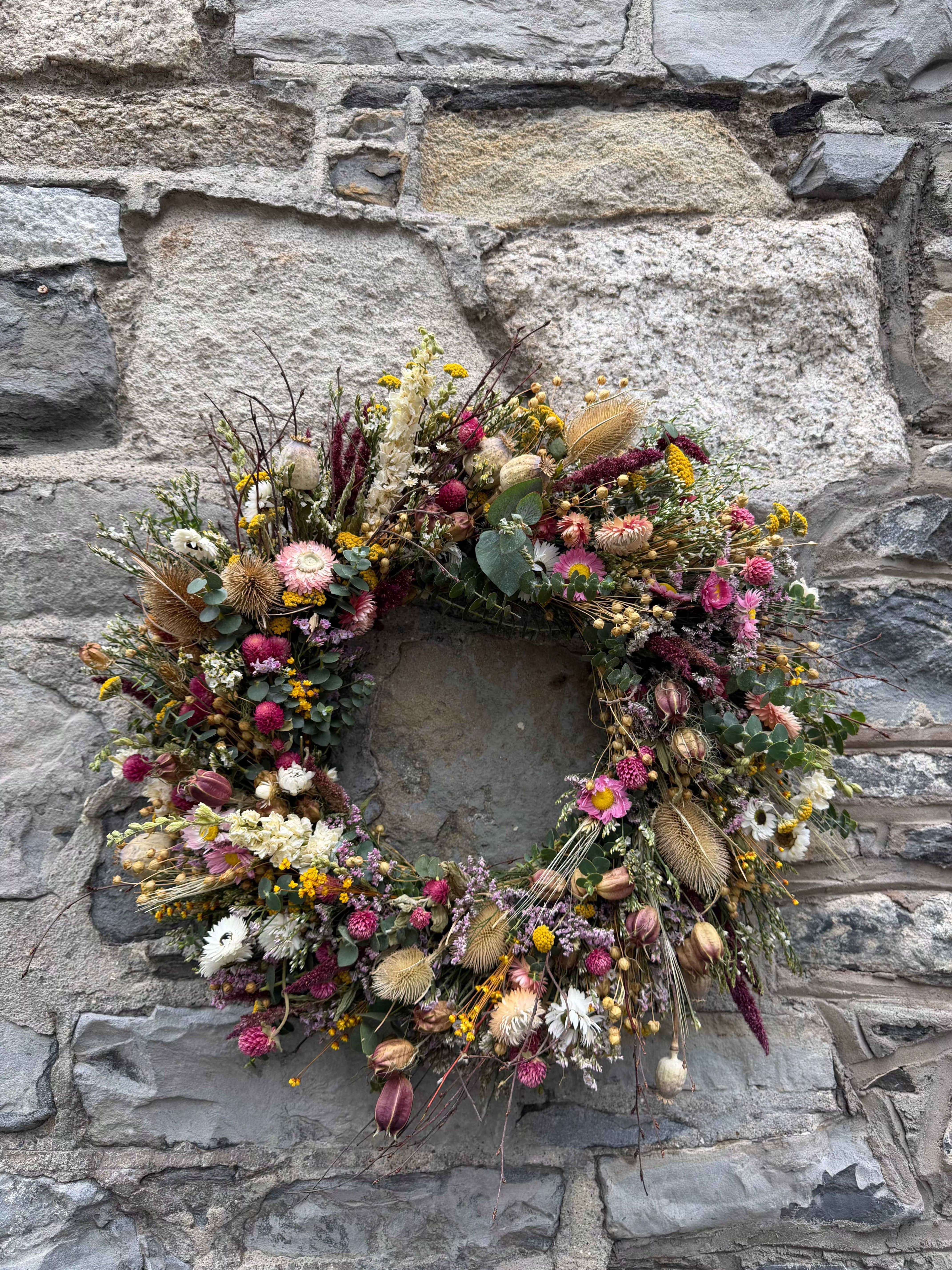 Seasonal Dried Flower Wreath | Best All Season Front Door Wreath