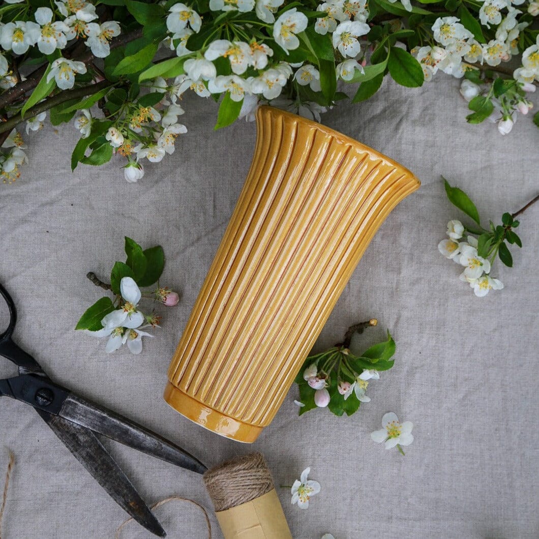 Green ribbed vases buy online as a gift shop Dublin Ireland 