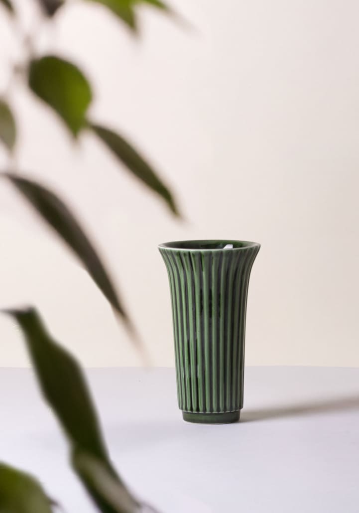 Green ribbed vases buy online as a gift shop Dublin Ireland 