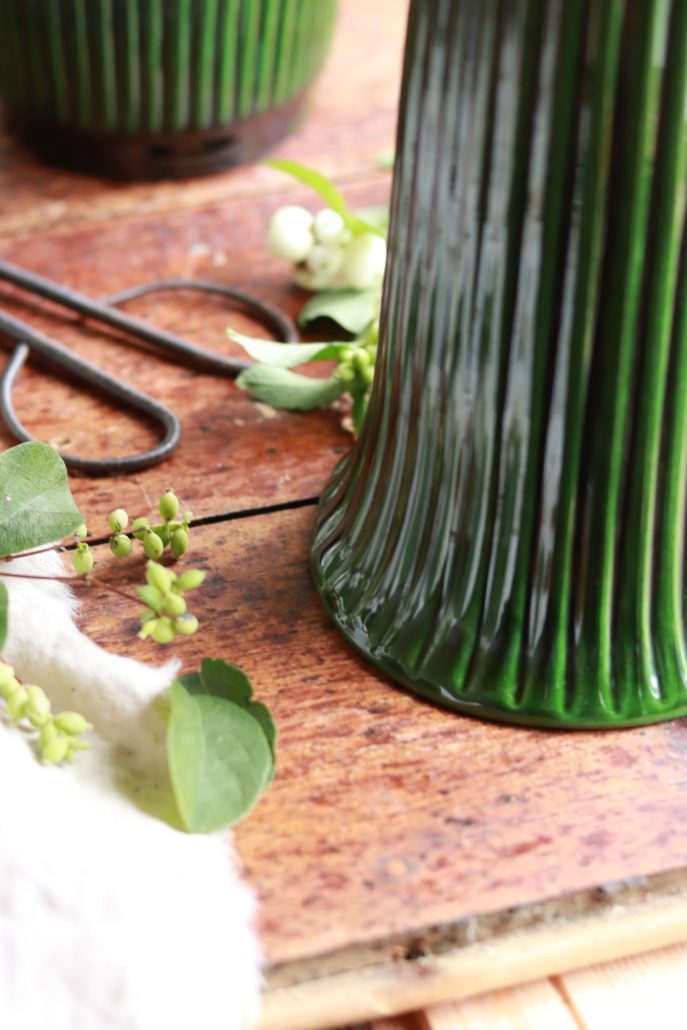 Green ribbed vases buy online as a gift shop Dublin Ireland 