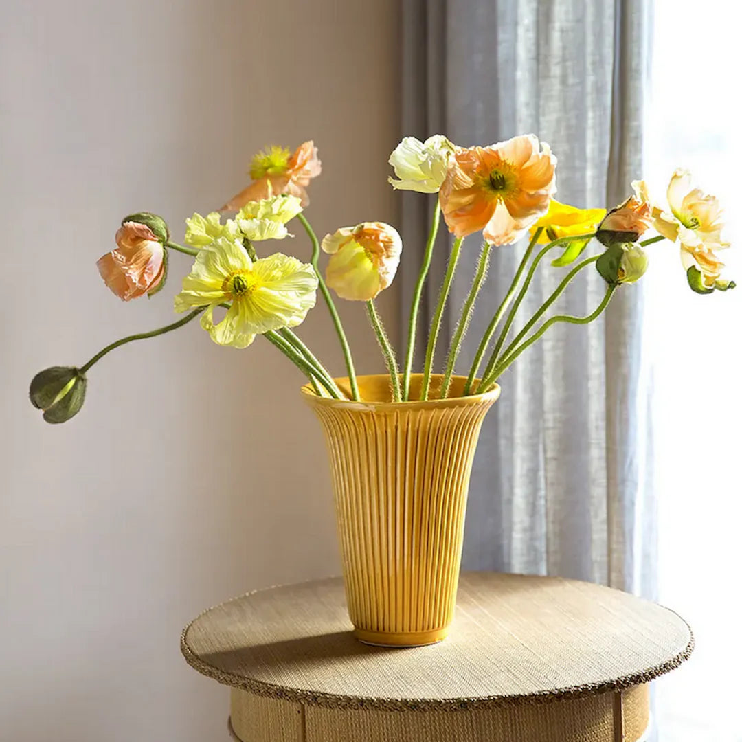 Green ribbed vases buy online as a gift shop Dublin Ireland 