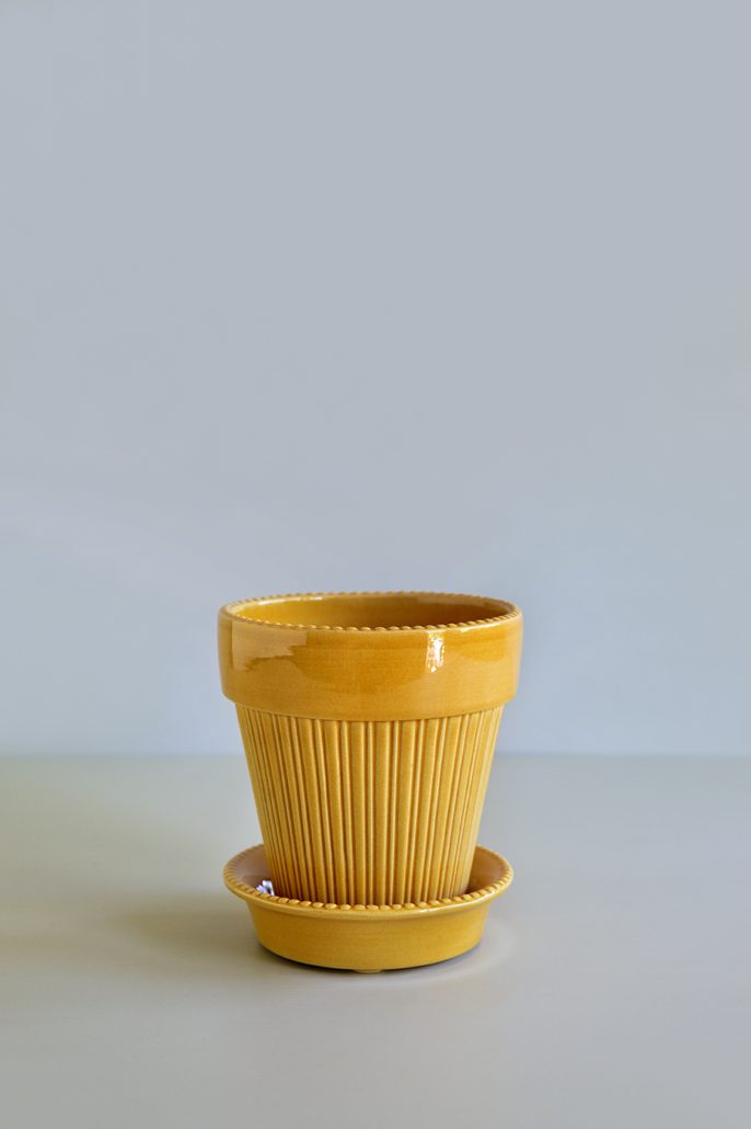 Simona  glazed ceramic plant pot for indoor houseplants