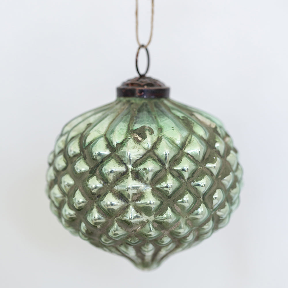 Glass Green Bauble Christmas Decoration