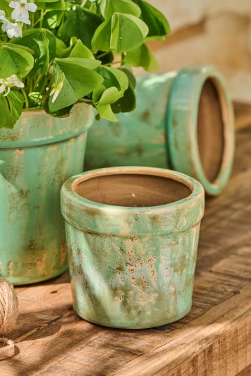 Antique Looking Green Pot