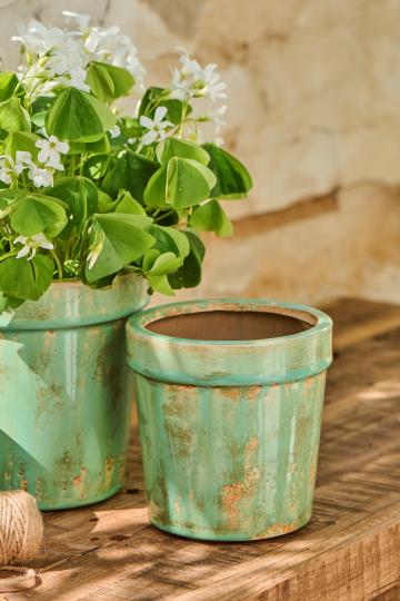 Antique Looking Green Pot