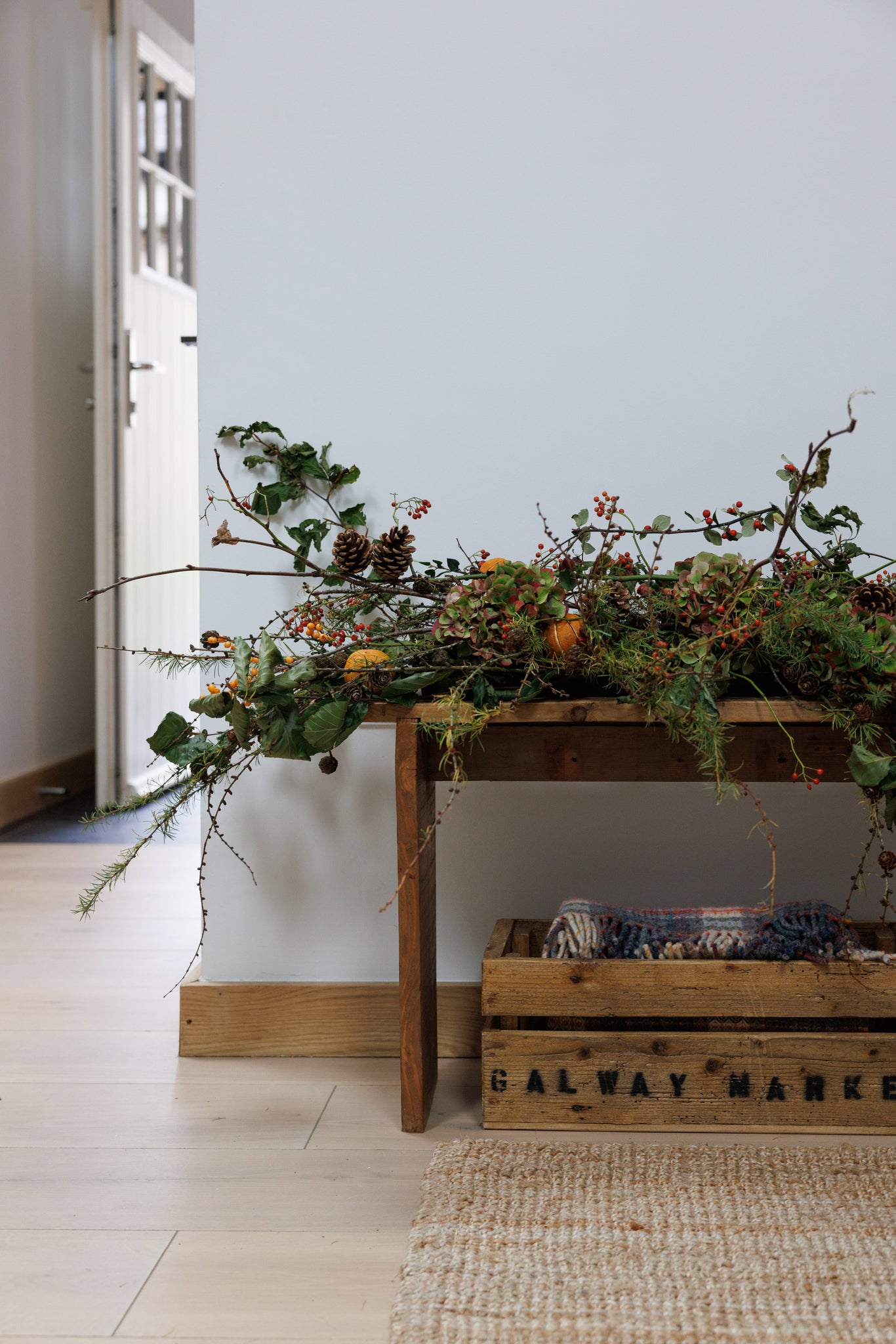the garden dublin florist christmas mantle garland