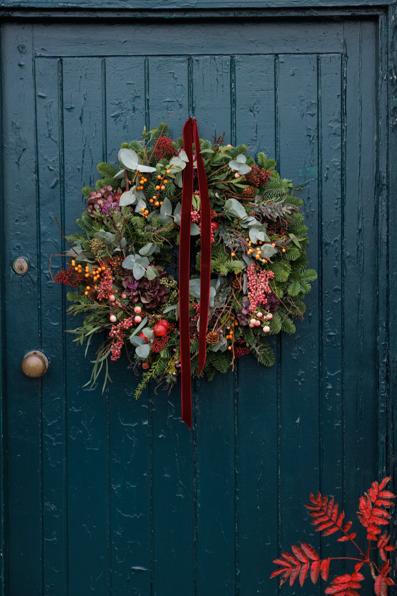 the garden florist christmas wreath