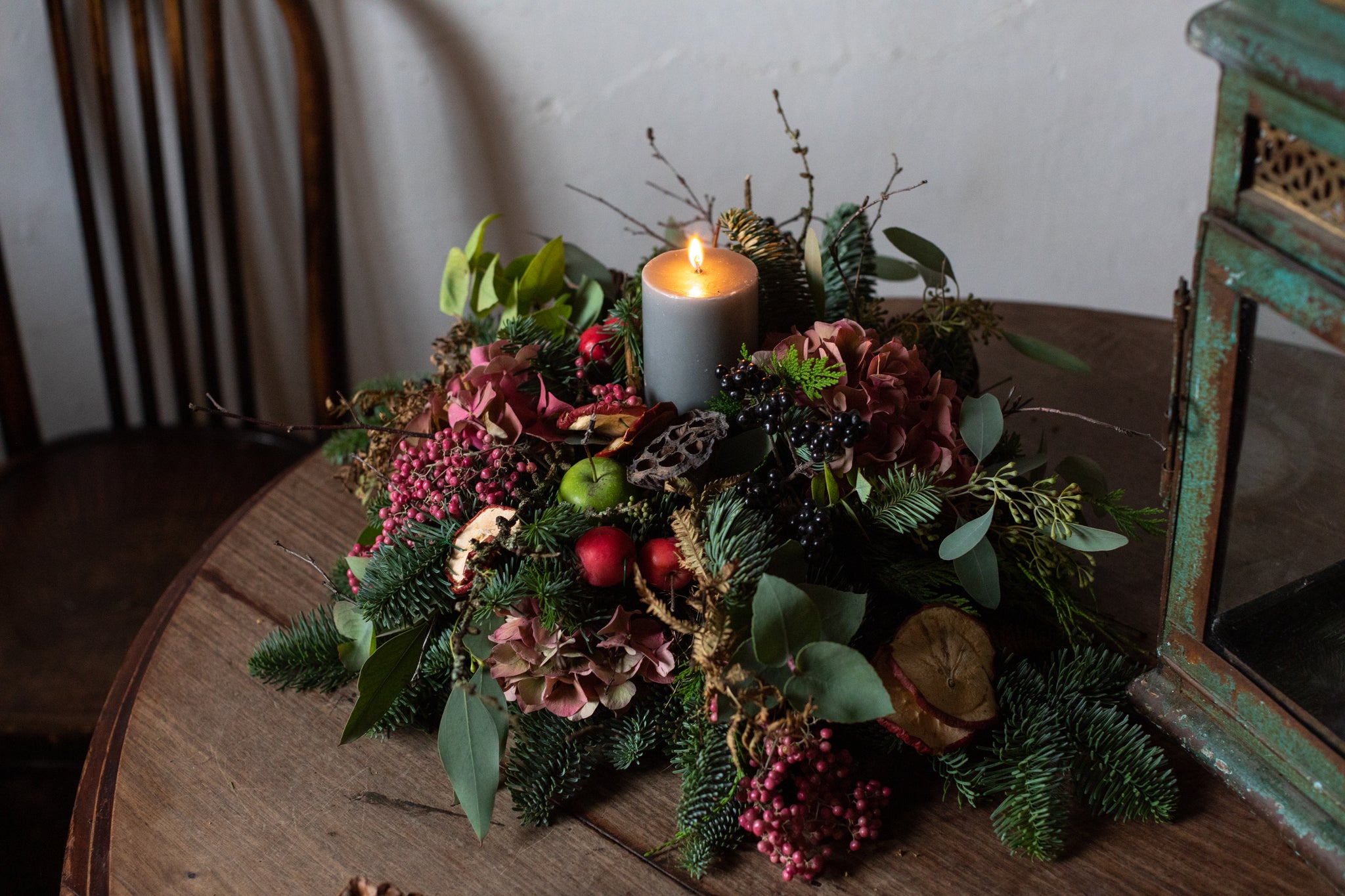 The Christmas Table pot Arrangement